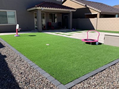 Artificial Grass Backyard Play Area